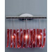 Red Glass & Steel Wall Lights Decoration (MB8074)