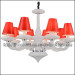 Red Modern Pendant Chandelier Lighting with Glass Shades (S366-8)
