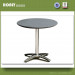 Round Table with Spray Stone Top Coffee Table Stainless Steel Coffee Table