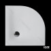 Sector Shaped Dia. 90cm Solid Surface / Poly Marble Shower Base