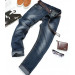 Single Color Long Denim Pants for Men