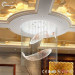 Sliver Glass Ball Hanging Lamp for Bedroom