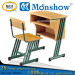 Soild Wood Student Desk with Chair Set From China School Furniture