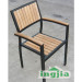 Solid Wood Aluminum/Aluminium Outdoor Dining Garden Chair (JC-51A)