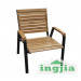 Solid Wood Hotel Metal Outdoor Garden Dining Chair (JC-41A)