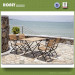Space Saving Teak Outdoor Furniture Wrought Iron Frame Outdoor Furniture