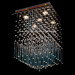 Square Crystal Chandelier Hanging Lamp Em4907-5L