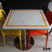 Square White Acrylic Solid Surface Restaurant Dining Tables