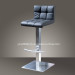 Stainless Steel Base Black PU Seat Stool