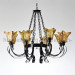 Steel Chandelier with Glass Shade (CH-850-5171X8)