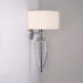 Steel Glass with Fabric Lampshade Wall Lamp (MB2174)