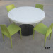 Stylish Dining Table Artificial Stone 4 Person Tables with Chair