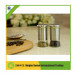 Two Piece Set Stainless Steel and Glass Salt and Pepper Spice Jar Cruet Set Y95148