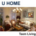 U Home Fabric Sofas Living Room Sleeper Sofa