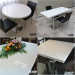White Artificial Quartz Stone Fast Food Table Top