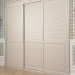 White Built-in Modern Closed Louver Wardrobe (YG11319)