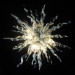 White Hand Blown Glass Chandelier Indoor Decoration