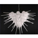 White Mouth Blown LED Glass Chandelier Lighting