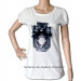 Women Casual Perfume Printed and Embroidered T Shirt (HT7044)