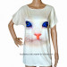 Women Cat Fashion Digital Printed T Shirt (HT7036)
