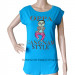 Women Fashion Printed and Strassed T-Shirt (HT7071)