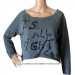 Women Loose Fleece Tops with Printed and Metal Button (HSJ907)