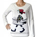 Women Lovely Girl Printed and Embroidered T-Shirt (HT7042)