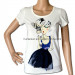 Women New Girl Printed and Lace Embroidered T-Shirt (HT7052)