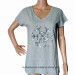 Women's Sequin Handmade Embroidered of Snow T-Shirt (HT3047)