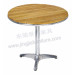 Wood Aluminum Round Patio Garden Outdoor Table (JJ-TR10)