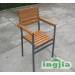 Wood Aluminum Stackable Outdoor Dining Garden Chair (JC-56)