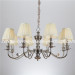 Wrought Chandelier Light with Fabric Shade (SL2085-8)