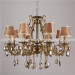 Zinc Crystal Chandelier with Fabric Shade (SL2116-8)