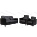 1 Three-Seater Sofa/2 Single-Seater Sofas/Black Office Sofa Set (JP-sf-203)