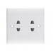 16A Double 2 Pin Socket, 2 Pin Wall Socket