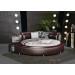 2015 Modern New Design Luxury Leather Round Bed (3#)