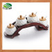 4 Pieces Spice Jar Set with Bridge Shape Bamboo/ Wood Stand