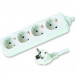 4 Way German Power Extension Strip Without Switch