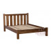 5' Bedframe Rustic Solid Oak Wooden Bedroom Furniture (RC50B)
