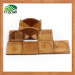 6PCS Bamboo Coaster Set Tea Cup Mat