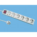 6way European Electrical Socket, with Switch