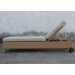 Aluminum Outdoor Wicker Sun Lounger with Wheels