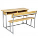 Attached Wood Double Student Desk and Chair (SF-65A 2)