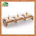 Bamboo Ceramic Spice Jar 3 Pieces Set