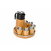 Bamboo Coffee Set W/ Staineless Cups
