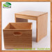 Bamboo Stool with Shoe Storage Basket