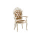 Best Selling European Style Home Furniture White Wooden Leather Chair with Arms (TM-B918)