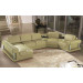 Big Wood Feature Modern Furniture Whitel Top Leather Sofa (S003)