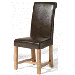 Black Color PU Dining Chair/H Frame Roll Back Chair/Wooden Chair