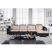 Black Comfortable Leather Corner Group Sofa